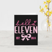 Carte Bonjour Eleven Est 2014 Rose Coquette Bow 11e Nais (Fleur jaune)
