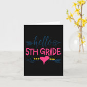 Carte Bonjour Enseignant de 5e année Enfants Retour à l' (Fleur jaune)