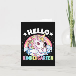 Carte Bonjour Enseignant Maternelle Unicorn Retour À L'É