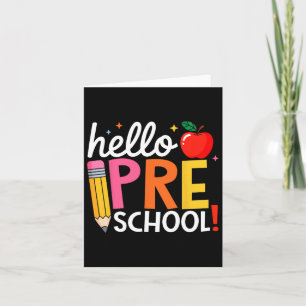 Carte Bonjour Enseignant préscolaire Équipe Pré K Retour