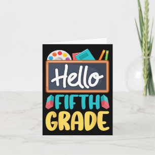 Carte Bonjour Enseignants de 5e année élèves de 5e année