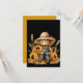 Carte Bonjour Épouvantail (Devant/Arrière en situation)