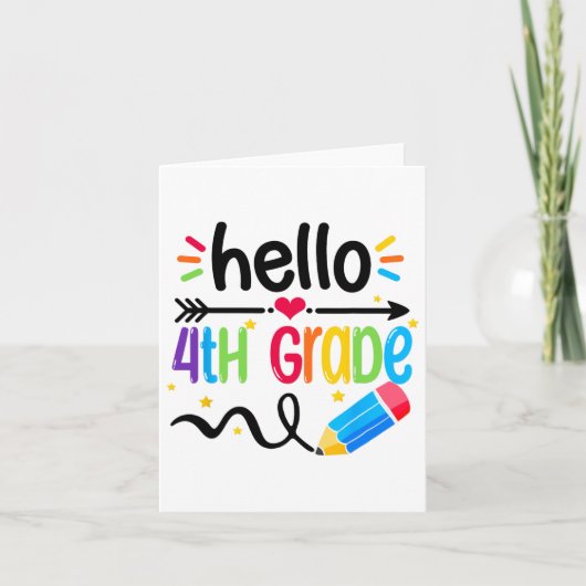 Carte Bonjour Équipe de 4e année Ck à l'école Tea (Devant)