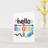 Carte Bonjour Équipe de 4e année Ck à l'école Tea (Fleur jaune)