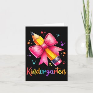Carte Bonjour Équipe de Maternelle Crayon Mignon Profess