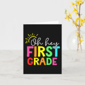 Carte Bonjour Équipe de première année 1ère année Retour (Fleur jaune)