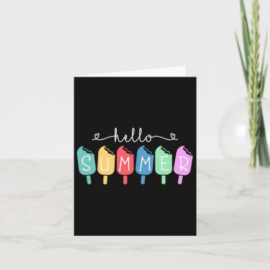 Carte Bonjour Été Bonne Dernière journée Enseignant Étud (Devant)