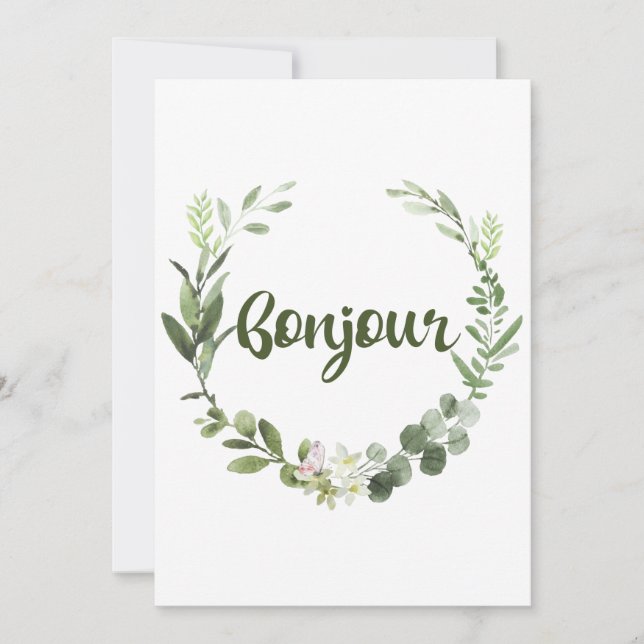 Carte Bonjour Français (Devant)