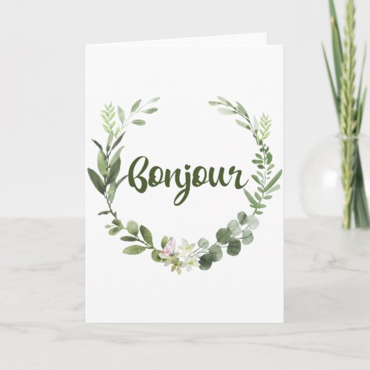 Carte Bonjour Français (Devant)