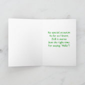 Carte Bonjour Golden Retriever Chien Chien Chien Chien C (Intérieur)