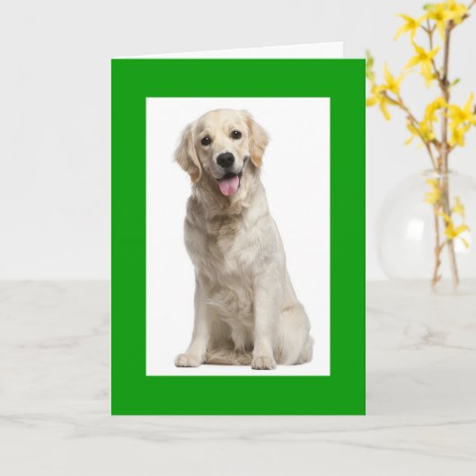 Carte Bonjour Golden Retriever Chien Chien Chien Chien C (Fleur jaune)