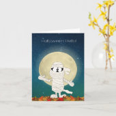 Carte Bonjour Halloween (Fleur jaune)