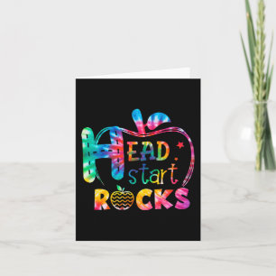 Carte Bonjour Head Start Rock Tie Dye Retour à l'école E