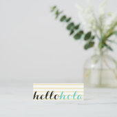 Carte Bonjour interprète traducteur professeur (Debout devant)