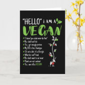 Carte Bonjour, je suis Vegan (Fleur jaune)