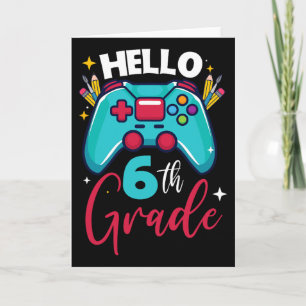 Carte Bonjour jeu vidéo débloqué niveau 6e Ck à Sc