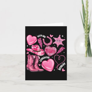 Carte Bonjour la Saint-Valentin Cowgirl Western Xoxo Dis