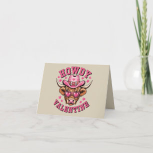 Carte Bonjour la Saint-Valentin Vache Saint Valentin Coq