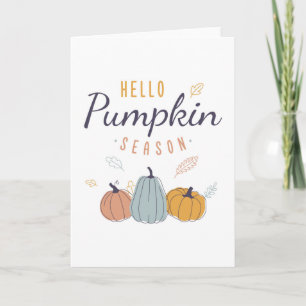 Carte Bonjour la saison des citrouilles