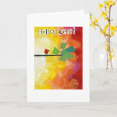 Carte Bonjour Leaf ! (Fleur jaune)