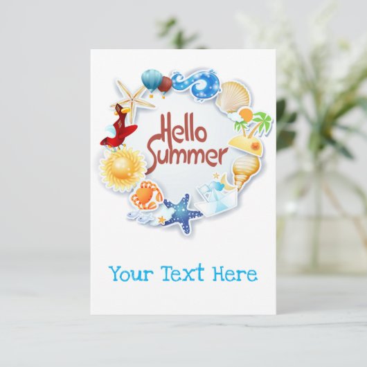 Carte Bonjour l'été ! (Debout devant)