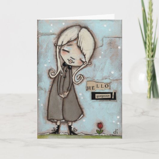 Carte Bonjour, Magnifique ! - Vierge à l'intérieur (Devant)