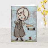 Carte Bonjour, Magnifique ! - Vierge à l'intérieur (Fleur jaune)