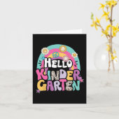 Carte Bonjour maternelle Retour À L'École Enseignant Gar (Fleur jaune)