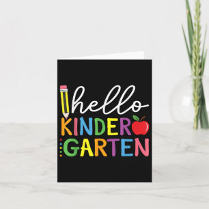 Carte Bonjour Maternelle Retour À L'École Maternelle Thé