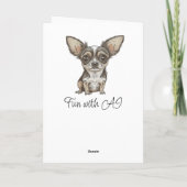 Carte Bonjour, Mon Ami | Cute Chihuahua (Dos)