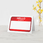 Carte Bonjour Mon Nom Est... (Fleur jaune)