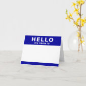 Carte bonjour mon nom est (Fleur jaune)