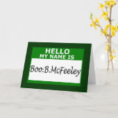 Carte Bonjour mon nom est (Fleur jaune)