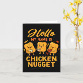 Carte Bonjour Mon Nom Est Costume Enfant Pépite De Poule (Fleur jaune)