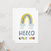 Carte Bonjour Mon Petit Un Arc En Arc En Arc (Devant/Arrière en situation)