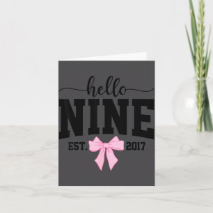Carte Bonjour Nine Est 2017 Coquette Arc Fille de 9 ans