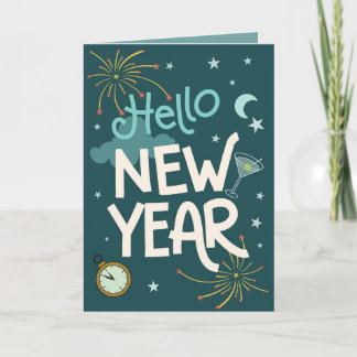 Carte Bonjour Nouvel An - Fête festive Nouvel An sarcell