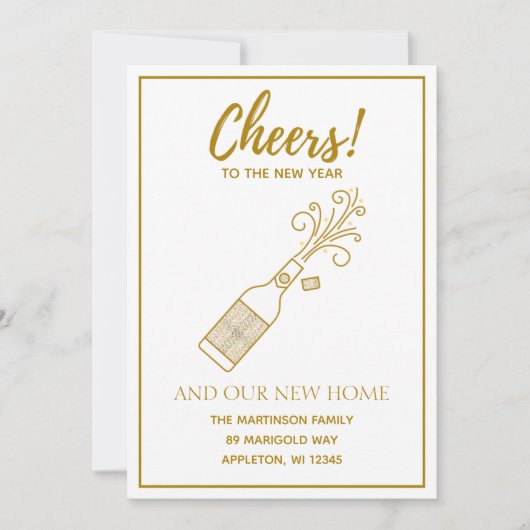 Carte Bonjour Nouvel An Nouvel Adresses (Devant)