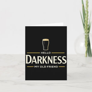 Carte Bonjour obscurité vieil ami bière irlandaise St-Pa