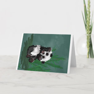 Carte Bonjour Panda