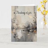 Carte Bonjour, Penser à vous Art Abstrait moderne (Fleur jaune)