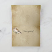 Carte Bonjour Penser à vous Kestrel Falcon Bird Card (Intérieur)