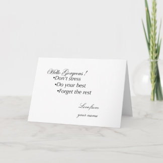 Carte Bonjour positif magnifique de séjour