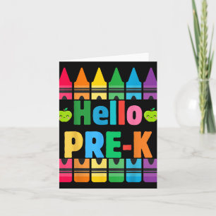 Carte Bonjour Pré-k Pencils Retour À L'École Enseignant