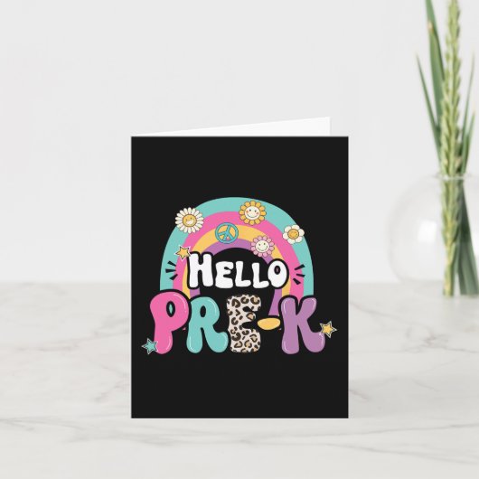 Carte Bonjour Pré-K Retour À L'École Enseignants Enfants (Devant)