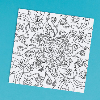 Carte Bonjour Printemps : Colorez votre propre fleur