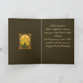 Carte Bonjour Printemps La Jonquille Joyeuse de Mars (Intérieur)