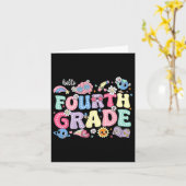 Carte Bonjour quatrième 4e année de retour à l'école ens (Fleur jaune)