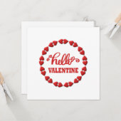 Carte Bonjour Saint-Valentin 2024 Joyeuse Saint-Valentin (Devant/Arrière en situation)