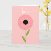 Carte Bonjour simple (Fleur jaune)